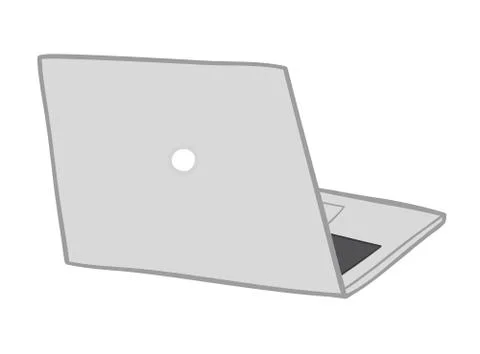 Vector illustration laptop computer. Hand drawn. Stock Illustration