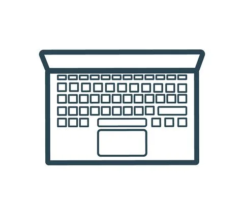 Vector illustration, laptop Stock Illustration
