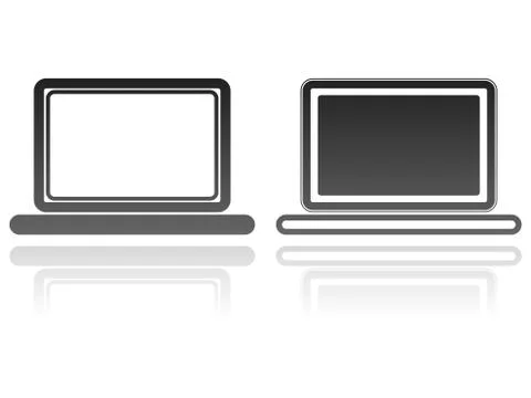 Vector illustration of laptops. technology computer icons Stock Illustration