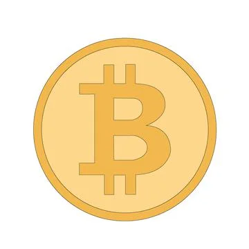 Vector illustration of a large bitcoin coin Stock Illustration