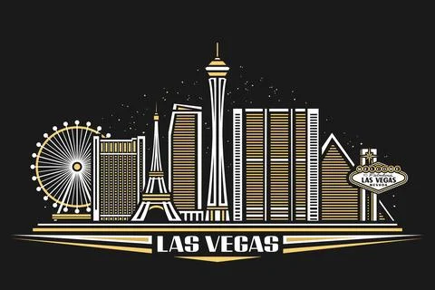 Vector illustration of Las Vegas Ilustração Stock