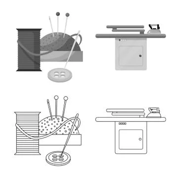 Vector illustration of laundry and clean sign. Collection of laundry and clothes Stock Illustration