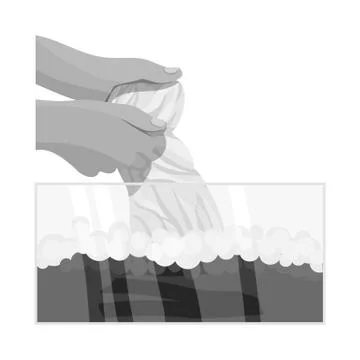 Vector illustration of laundry and clean logo. Set of laundry and clothes stock Stock Illustration