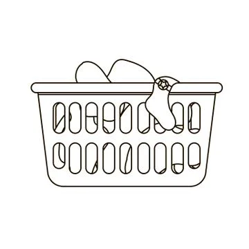Vector illustration of laundry basket Stock Illustration