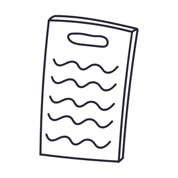 Vector illustration of laundry board in hand drawn doodle style. Vector illus Stock Illustration