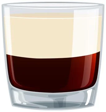 Vector Illustration of Layered Coffee Drink Stock Illustration
