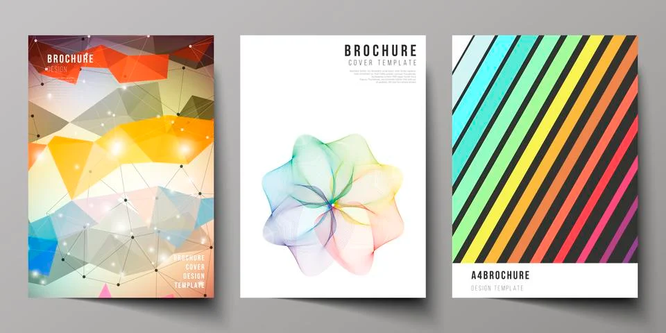 The vector illustration of the layout of A4 format modern cover mockups design Stock Illustration