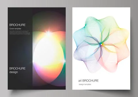 The vector illustration of the layout of A4 format modern cover mockups design Stock Illustration