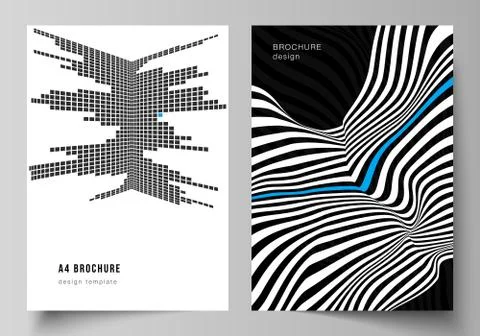 Vector illustration layout of A4 format modern cover mockups design templates 스톡 일러스트