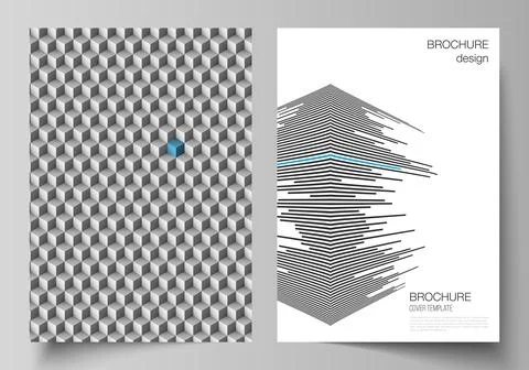 Vector illustration layout of A4 format modern cover mockups design templates Illustrazione stock