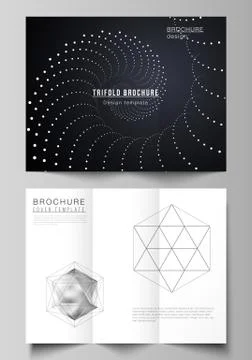 Vector illustration layouts. Modern creative covers design templates for trifold Stock Illustration