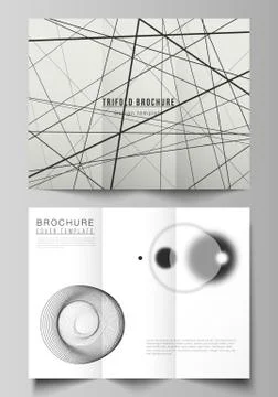 Vector illustration layouts. Modern creative covers design templates for trifold Stock Illustration