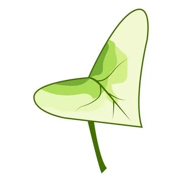A vector illustration of a leaf with colored fills and soft hues, executed .. Stock Illustration
