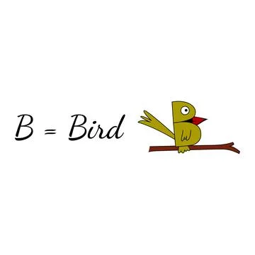 Vector Illustration of Learning English's alphabet for kids letter B Stock Illustration