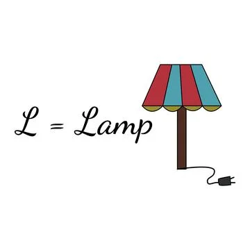 Vector Illustration of Learning English's alphabet for kids letter L Stock Illustration