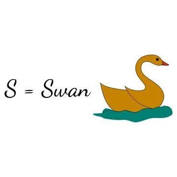 Vector Illustration of Learning English's alphabet for kids letter S Stock Illustration