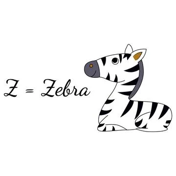 Vector Illustration of Learning English's alphabet for kids letter Z Stock Illustration