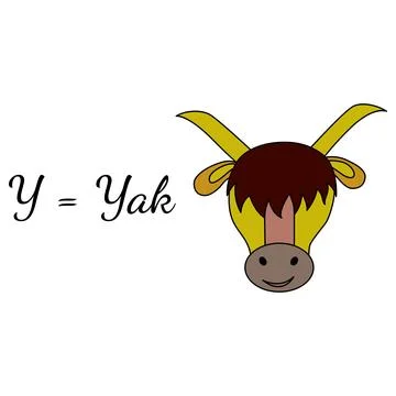 Vector Illustration of Learning English's alphabet for kids letter Y Stock Illustration