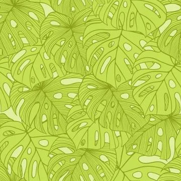 Vector illustration leaves of palm tree. Seamless pattern 스톡 일러스트
