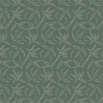 Vector illustration of leaves pattern. Floral organic background. Hand drawn Stock Illustration