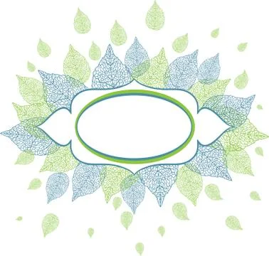 Vector illustration of leaves with plase for text Stock Illustration