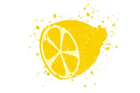 Vector illustration of lemon with text of fresh. Stock Illustration
