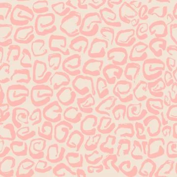 Vector illustration Leopard print seamless pattern. Beige and pink background Stock Illustration