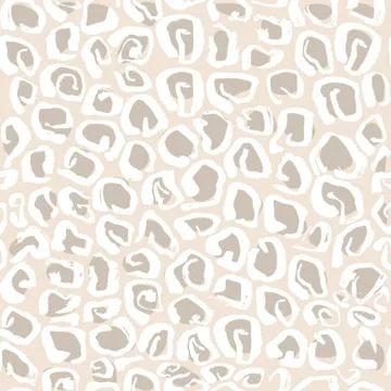 Vector illustration Leopard print seamless pattern. Beige background. Vector Stock Illustration