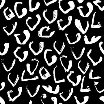 Vector illustration Leopard print seamless pattern. Black and white background Stock Illustration