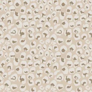 Vector illustration leopard print seamless pattern. Nude hand drawn background. 库存插图