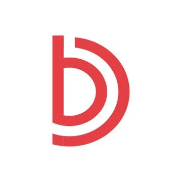Vector illustration letter b and d logo company Stock Illustration