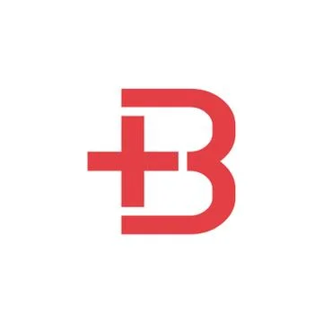 Vector illustration letter b plus logo icon Stock Illustration