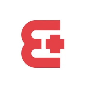 Vector illustration letter b plus logo icon Stock Illustration