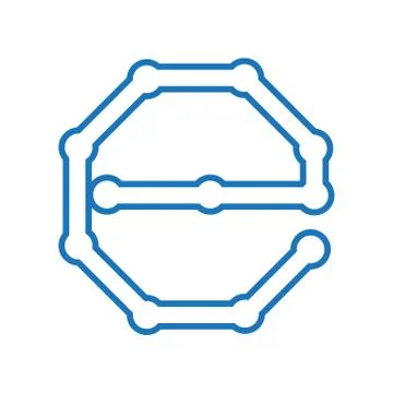 Vector illustration letter e technology icon Stock Illustration