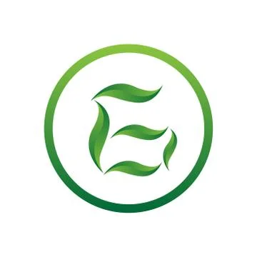 Vector illustration letter g with leaf and circle nature icon logo design gre Stock Illustration