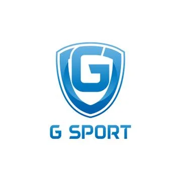 Vector illustration letter g with shield sport logo modern design Stock Illustration