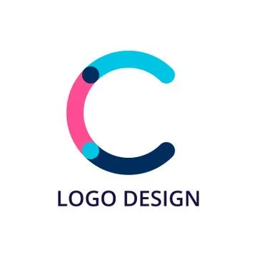 Vector illustration letter logo c 스톡 일러스트