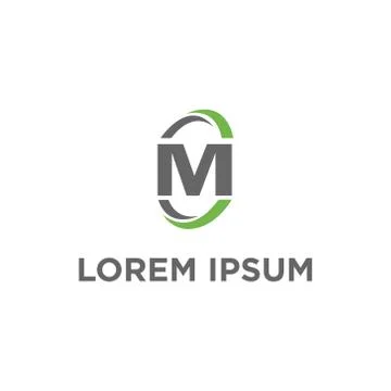 Vector illustration letter m circle icon logo design Stock Illustration