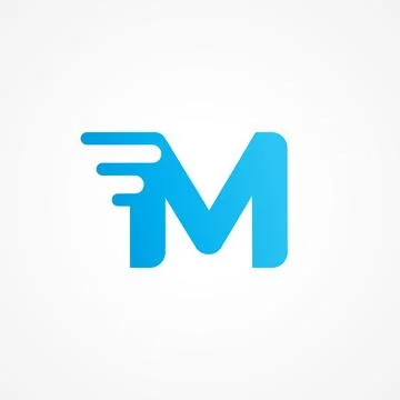 Vector illustration of letter M streaking with fluid effect. Initial alphab.. Illustrazione stock
