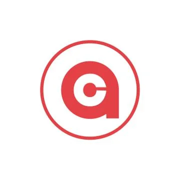 Vector illustration letter a negative space letter c icon logo design Stock Illustration