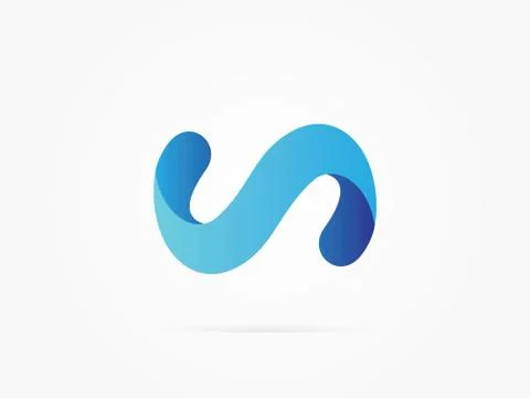 Vector Illustration Letter S 3D icon design and elegant typographic concept Stock Illustration