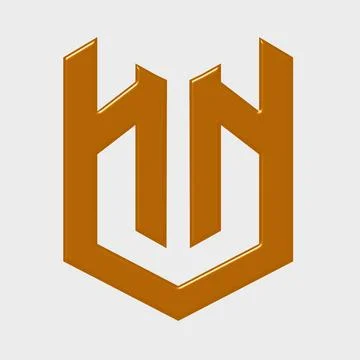 Vector illustration of letter V and U logo Illustrazione stock