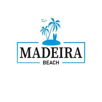 Vector illustration, lettering composition. Madeira island in Portugal Stock Illustration