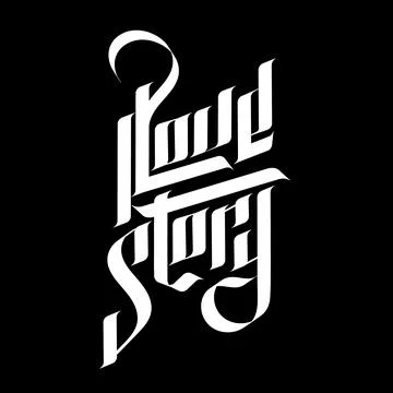 Vector illustration of lettering in Gothic style on black background Stock Illustration