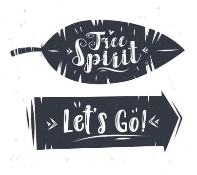 Vector illustration with lettering Illustrazione stock