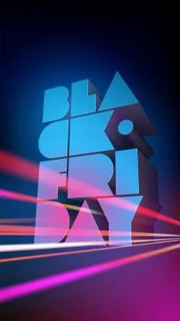 Vector illustration with letters BLACK FRIDAY with slow shutter speed Stock Illustration