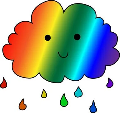 Vector illustration of the lgbt symbol cloud and rain Stock Illustration