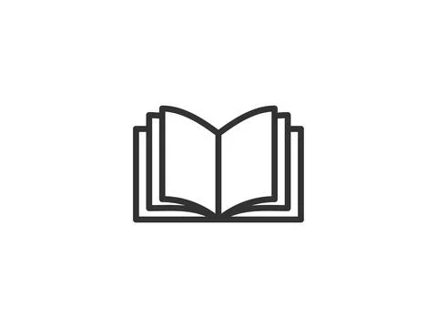 Vector illustration of a library theme icon with book Stock Illustration