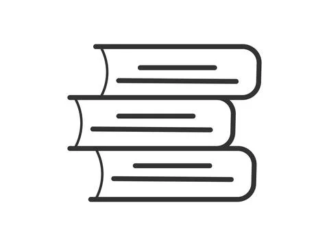 Vector illustration of a library theme icon with book Stock Illustration