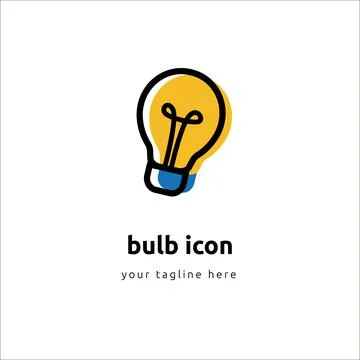 Vector illustration. Light bulb as Energy and idea symbol. Decoration for Stock Illustration